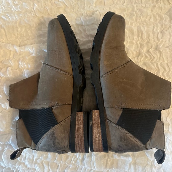 Sorel Emelie Chelsea Waterproof Leather Boots Gray Size 7 - Picture 10 of 10